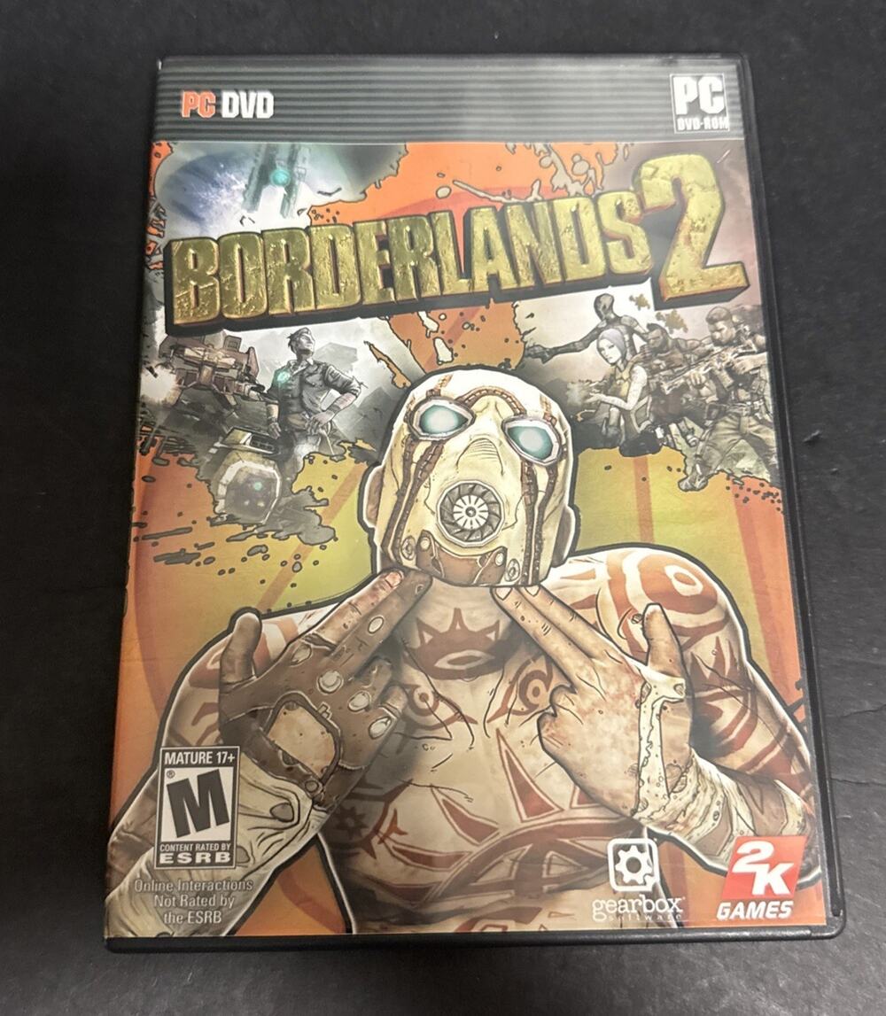 Borderlands 2 PC DVD Video Game Manual 2K Games Vault Hunter Handsome Jack